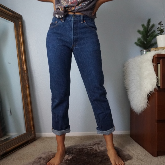 dark blue vintage jeans